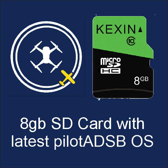 8GB Micro SD Card — Pre-Flashed Latest pilotADSB OS